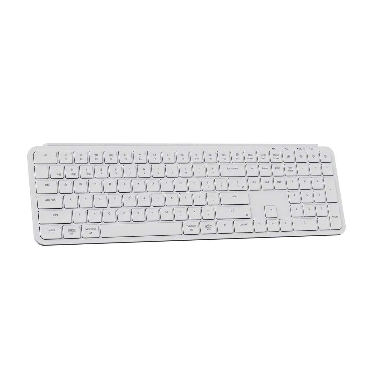 Keychron B6 Pro Ultra Slim Wireless Keyboard full size Layout for Mac Windows Linux Ivory White