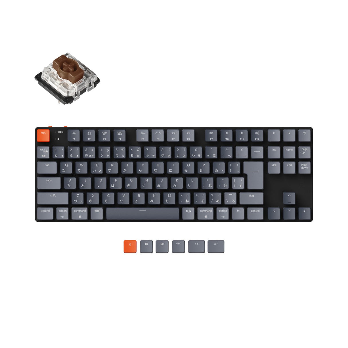 Keychron K1 SE Japan JIS Layout Ultra Slim Wireless Mechanical Keyboard Low Profile Gateron Switch Brown RGB Backlight For Mac Windows