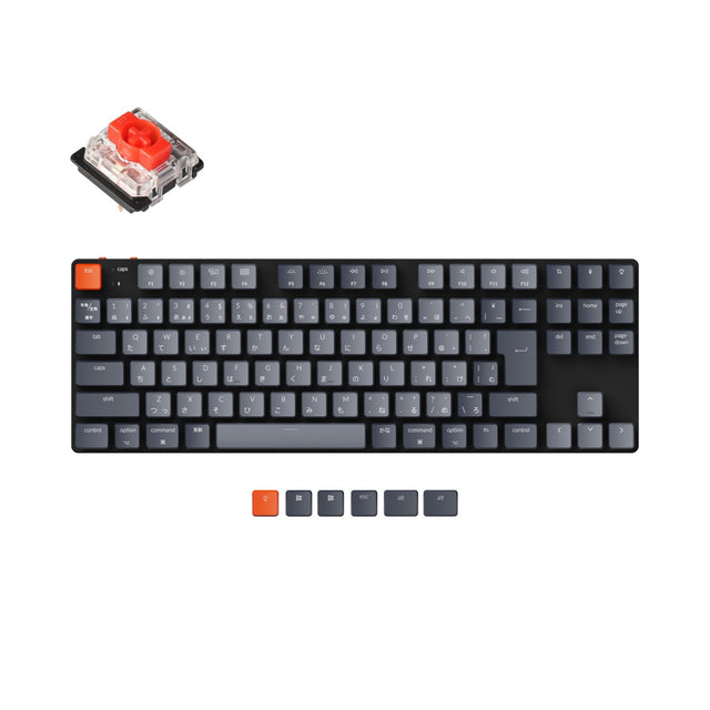 Keychron K1 SE Japan JIS Layout Ultra Slim Wireless Mechanical Keyboard Low Profile Gateron Switch Red White Backlight For Mac Windows