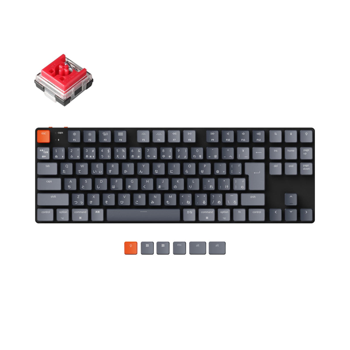 Keychron K1 SE Ultra Slim Wireless Mechanical Keyboard Low Profile Optical Switch Red RGB Backlight For Mac Windows