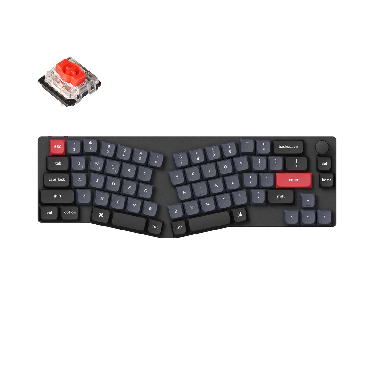 Keychron K11 Pro QMK/VIA ultra-slim wireless custom mechanical keyboard 65 percent Alice layout for Mac Windows Linux low-profile Gateron red