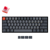 Keychron K12 60% compact hot-swappable wireless mechanical keyboard with for Mac and Windows with White RGB backlight Keychron Lava optical switch red