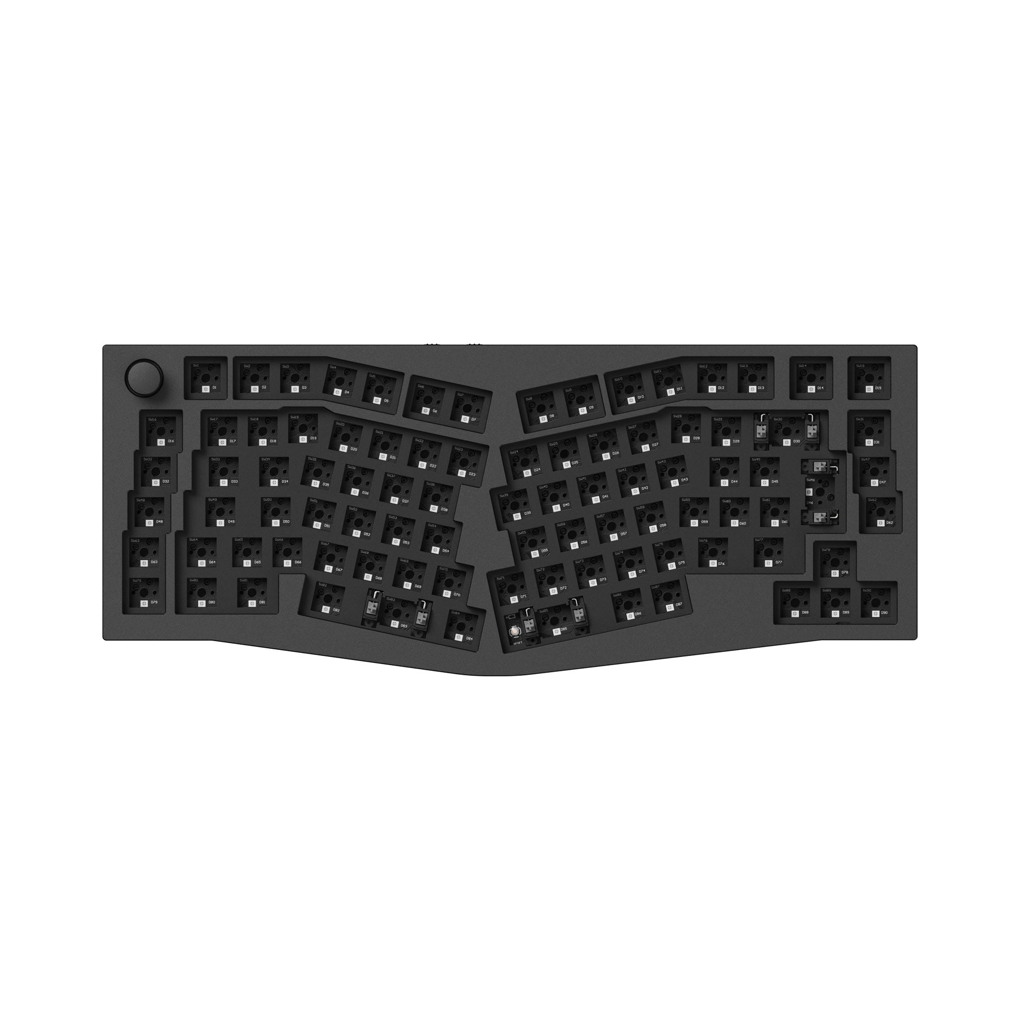 Keychron Q10 Pro QMK/VIA wireless custom mechanical keyboard 75 percent Alice layout full aluminum black frame for Mac Windows Linux with RGB backlight hot-swappable barebone ISO