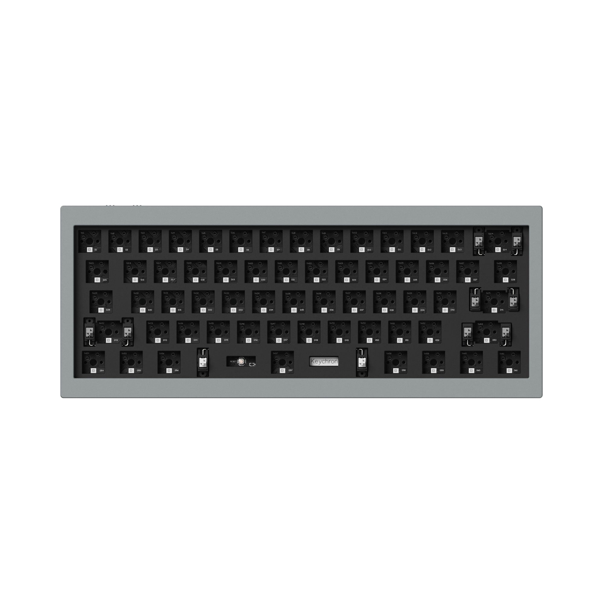 Keychron Q4 Pro QMK/VIA wireless custom mechanical keyboard 60 percent layout full aluminum grey frame for Mac WIndows Linux with RGB backlight and hot-swappable barebone