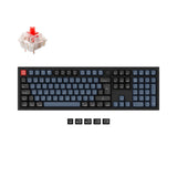 Keychron Q6 QMK VIA custom mechanical keyboard full size aluminum black frame knob French ISO layout for Mac Windows Hot Swappable Gateron G Pro Red