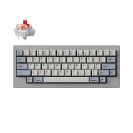 Keychron Q60 Max QMK VIA Wireless Custom Mechanical Keyboard 60 Percent Layout for Mac Windows Linux Gateron Jupiter Red