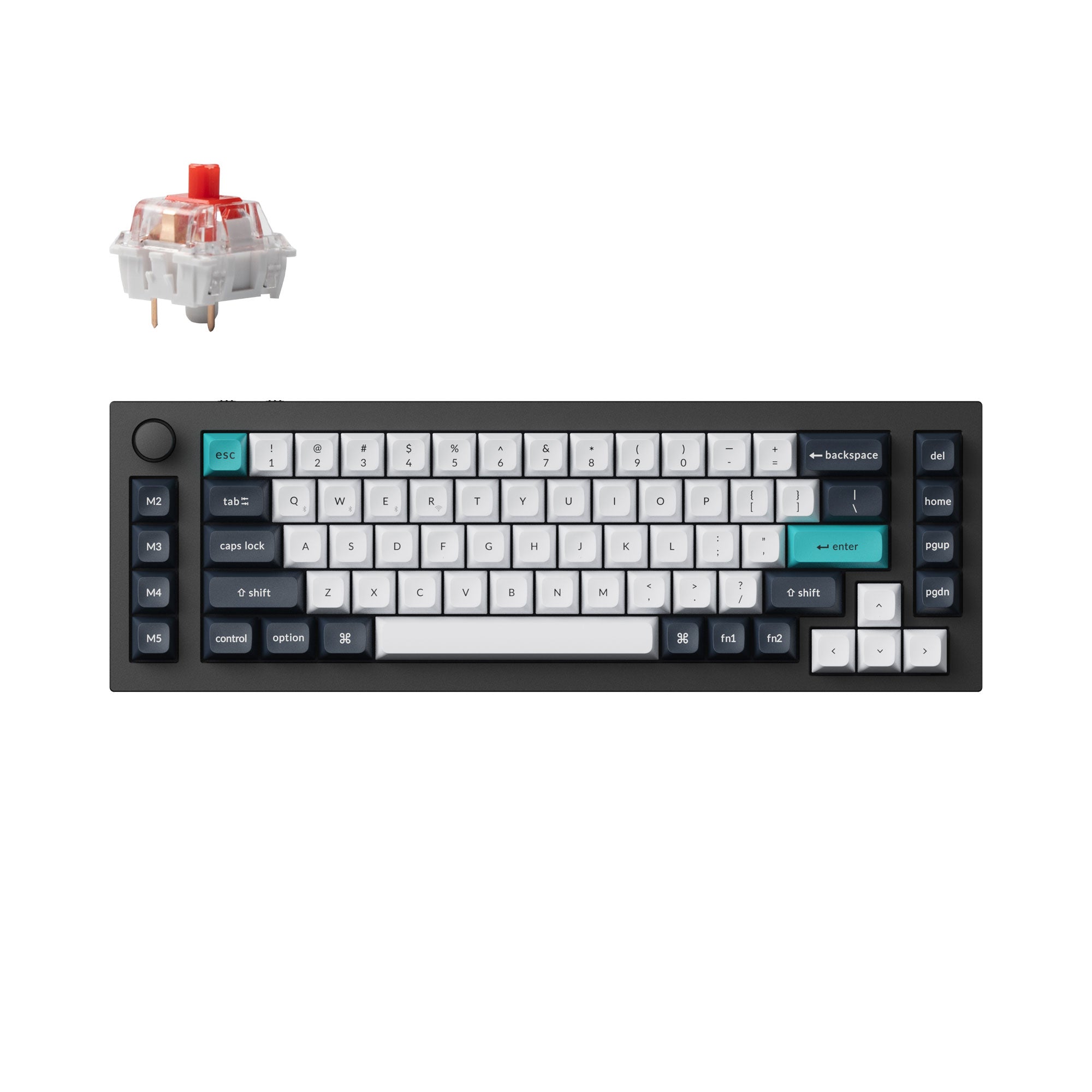 Keychron Q65 Max QMK VIA Wireless Custom Mechanical Keyboard black 65 Percent Layout for Mac Windows Linux Gateron Jupiter Red