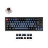 Keychron V2 QMK VIA custom mechanical keyboard 65 percent layout frosted black knob Mac Windows Linux hot-swappable Keychron K Pro switch brown ISO UK layout