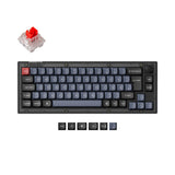 Keychron V2 QMK VIA custom mechanical keyboard 65 percent layout hot-swappable PBT keycaps Keychron K Pro switch red ISO German layout