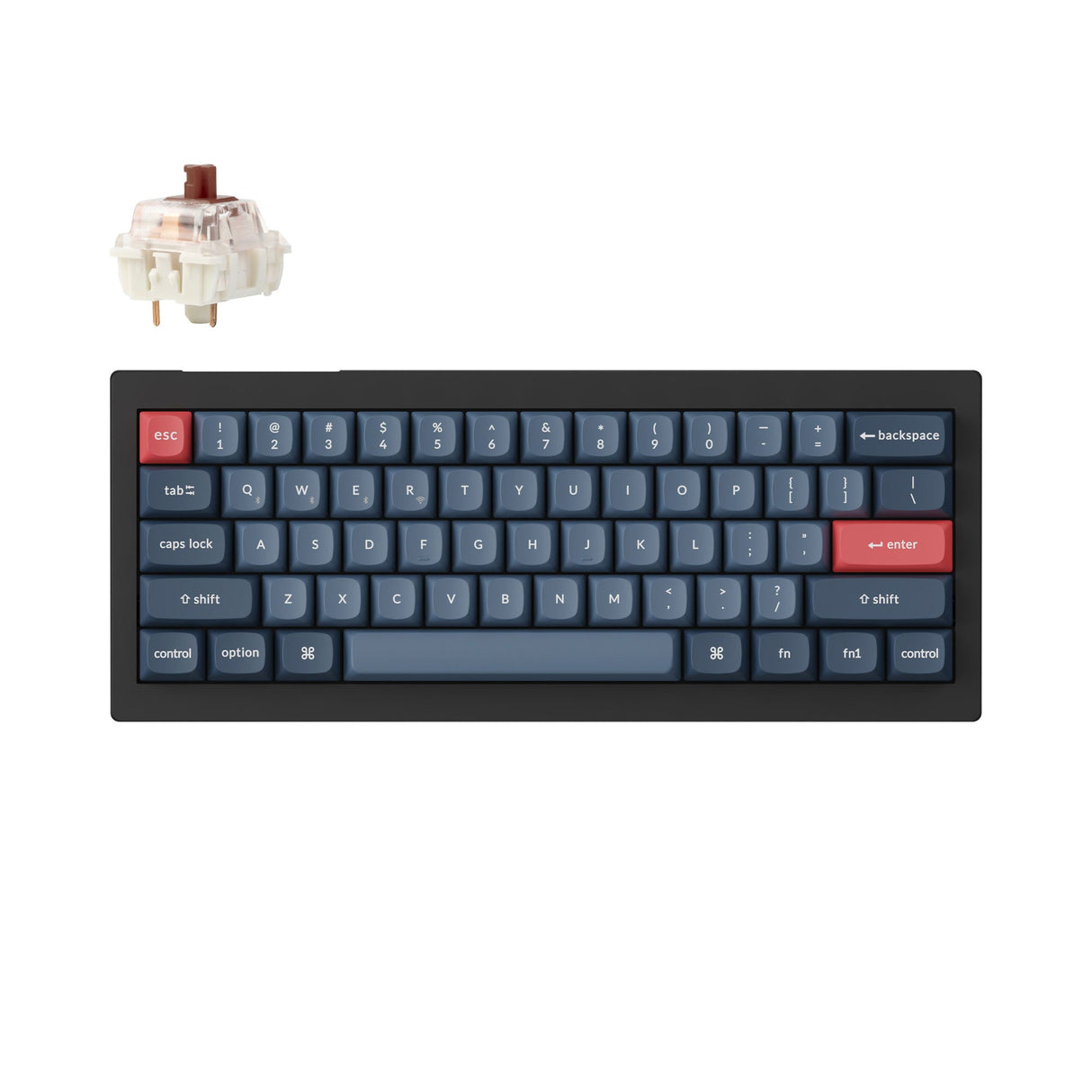 Keychron V4 Max QMK Wireless Custom Mechanical Keyboard 60 Percent Layout Fully Assembled for Mac Windows Linux Gateron Jupiter Brown