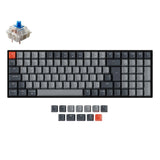 Keychron K4 Wireless Mechanical Keyboard ISO UK Layout White backlight Gateron switches blue for Mac and Windows