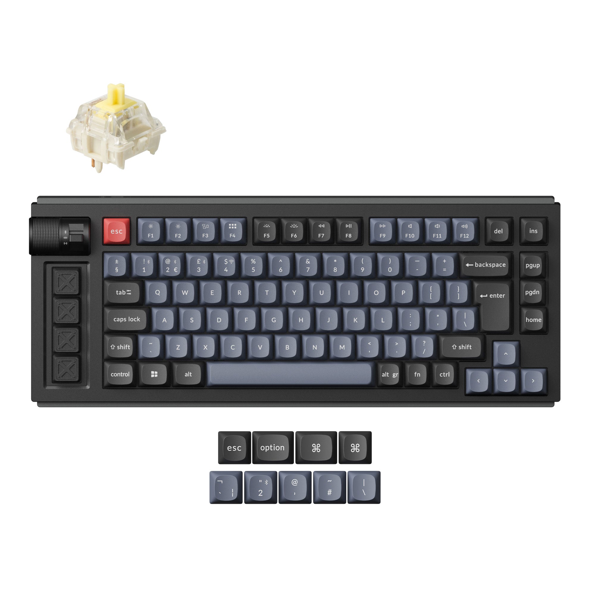 Lemokey L1 QMK Wireless Custom Mechanical Keyboard Gateron Jupiter Banana Version UK ISO Layout Keyboard