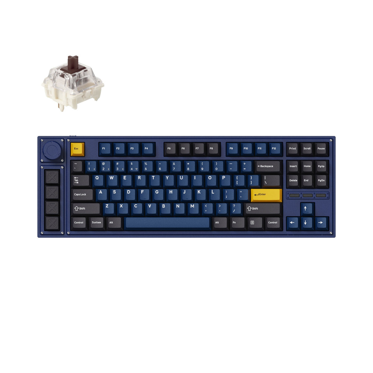 Lemokey L3 QMK/VIA Wireless Custom Mechanical Keyboard Gateron Jupiter Brown Switch-Blue