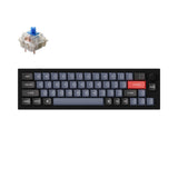 Keychron Q9 QMK/VIA custom mechanical keyboard knob version 40 percent layout full aluminum body for Mac Windows Linux fully assembled black frame with Gateron G Pro switch blue