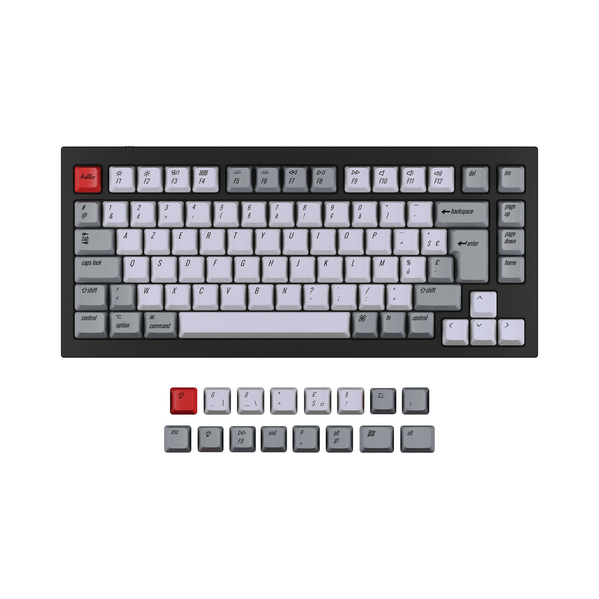 ISO Q1 & Q1 Pro & V1 & K2 & K2 Pro OEM Dye-Sub PBT Keycap Set